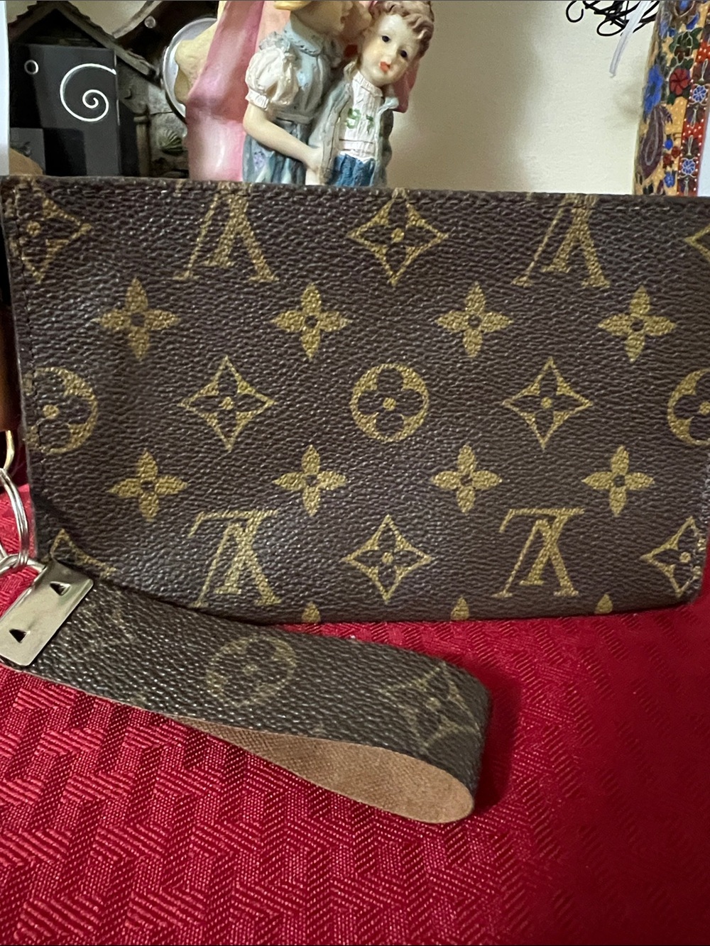 Louis Vuitton Monogram Canvas Key chain in Brown and Gold-Tone